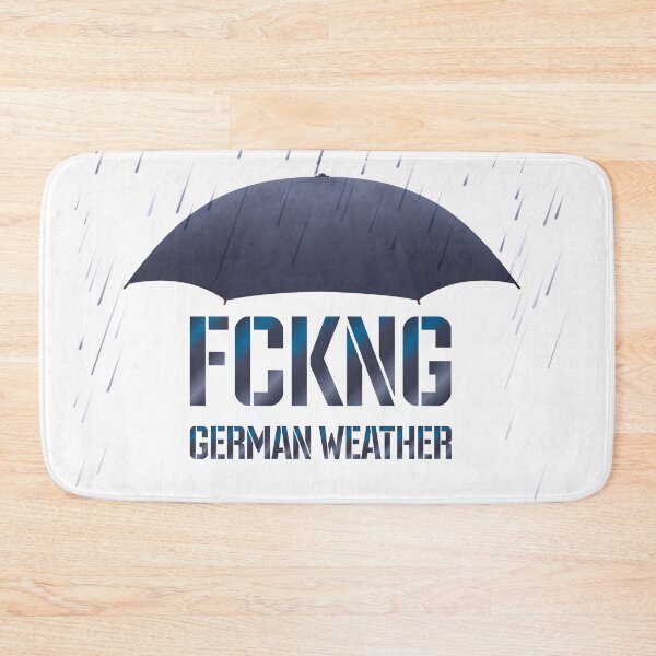Item preview, FCKNG German weather. Umbrella with text designed and sold by OneLine24.