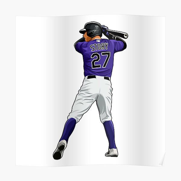 "Trevor Story Bats" Poster by YoungVee Redbubble