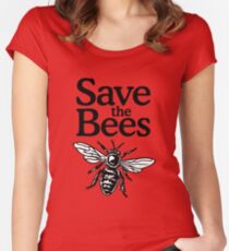 Save The Bees Beekeeper Quote Design Women's Fitted Scoop T-Shirt