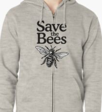 Save The Bees Beekeeper Quote Design Zipped Hoodie