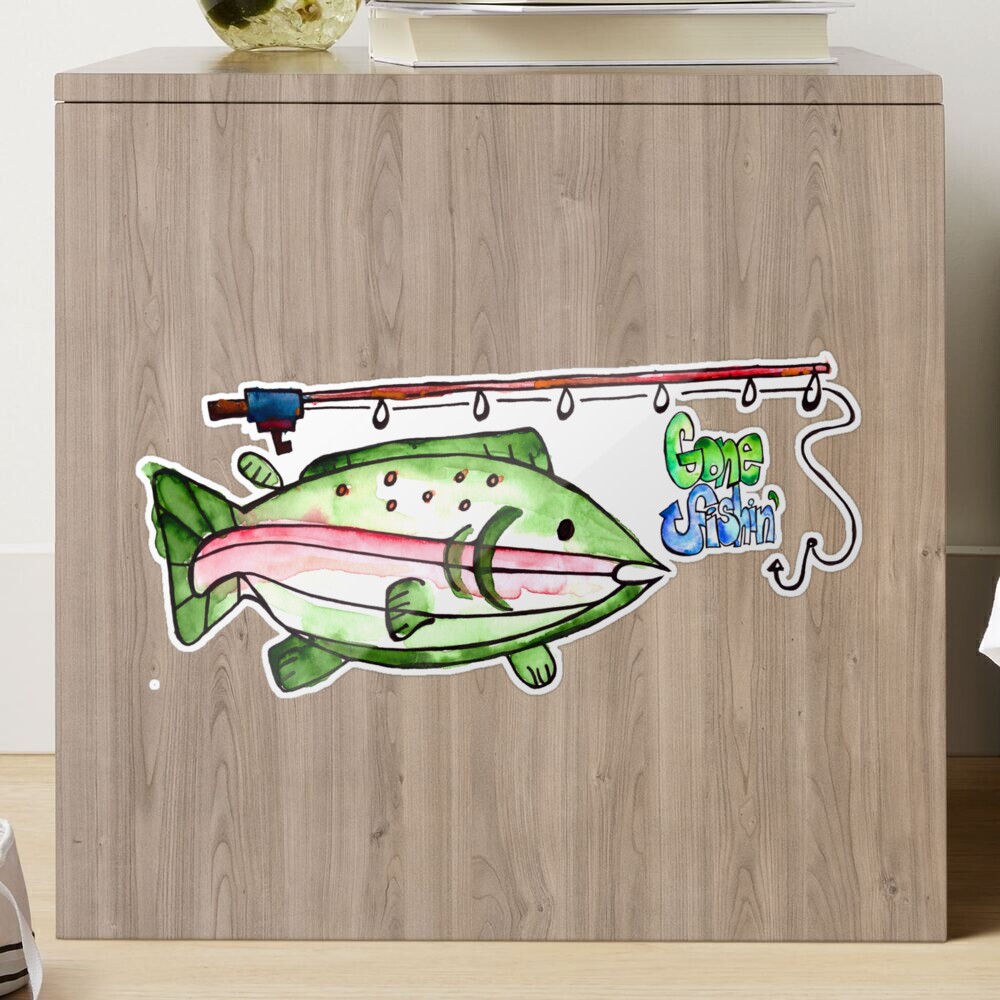 Gone Fishing Sticker for Sale by Jodilyn Blake