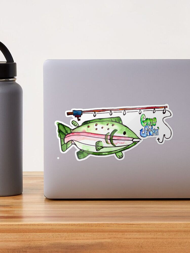 Gone Fishing Sticker for Sale by Jodilyn Blake