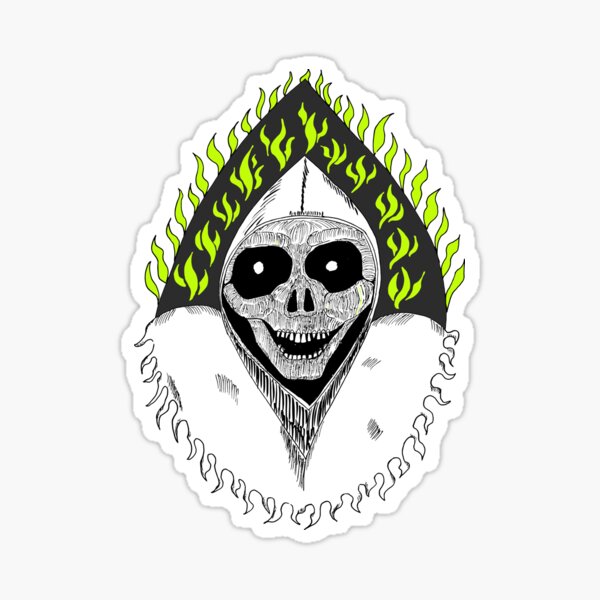 Grim Reaper blank text colored version Sticker