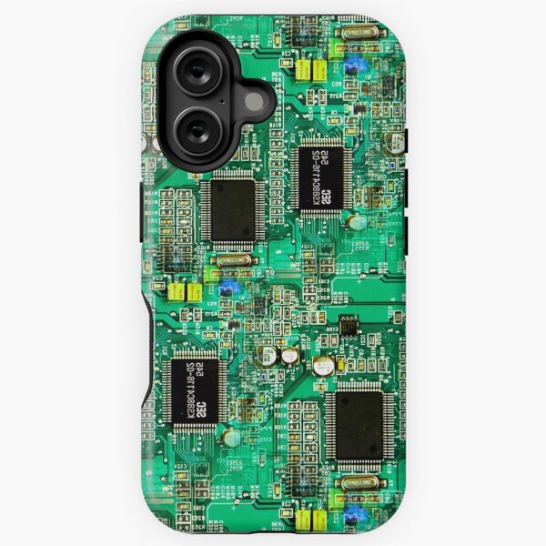 Printed Circuit Board Pattern iPhone Tough Case