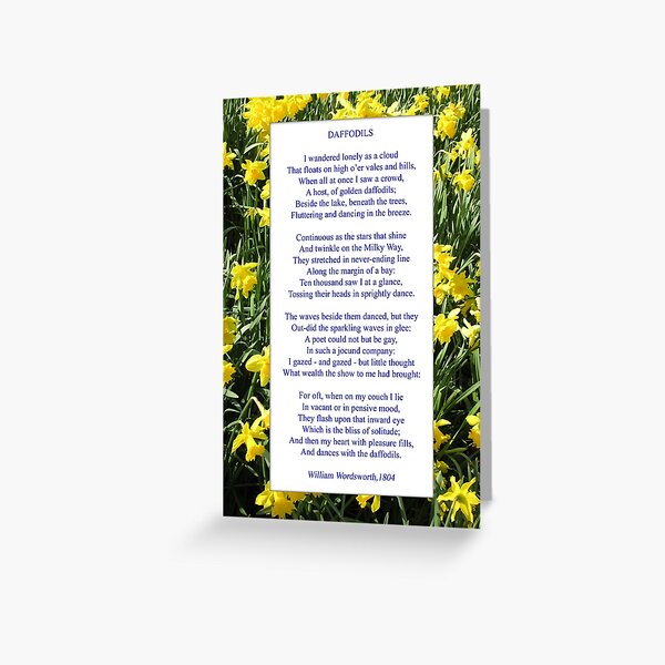 Item preview, Wordsworth's "Daffodils", especially good as a card. designed and sold by Philip Mitchell.