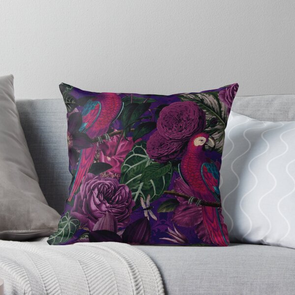 Item preview, Midnight Jungle Bird Tropical Paradise Vintage Botanical Illustration designed and sold by artsandsoul.