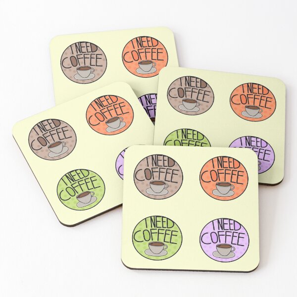 Item preview, I Need Coffee Colorful Pattern , Minimalistic And Simple designed and sold by Barolina.