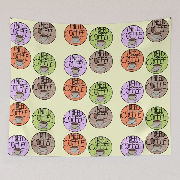 Item preview, I Need Coffee Colorful Pattern , Minimalistic And Simple designed and sold by Barolina.
