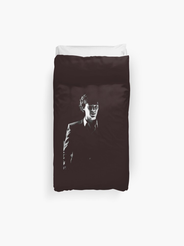 Sherlock Standing In Dark Red Duvet Cover By Holmes13 Redbubble