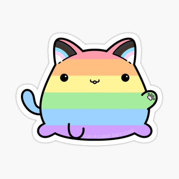Item preview, Rainbow Pride Cat designed and sold by CorieCake.