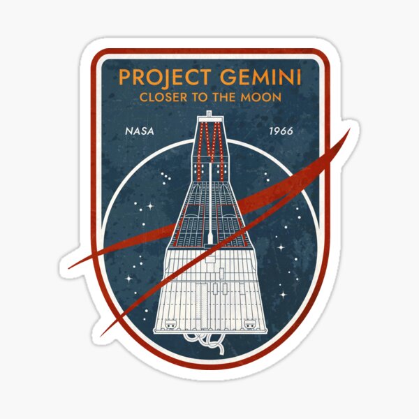 Item preview, Project Gemini. Closer to the Moon. NASA 1966 Commemorative Badge designed and sold by BGALAXY.