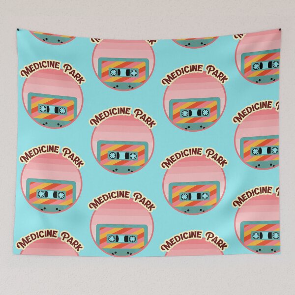 Item preview, Medicine Park Oklahoma Hippie City Cute Colorful Cassette Recorder Tape Psychedelic Retro Swirl  designed and sold by AbsurdStore.