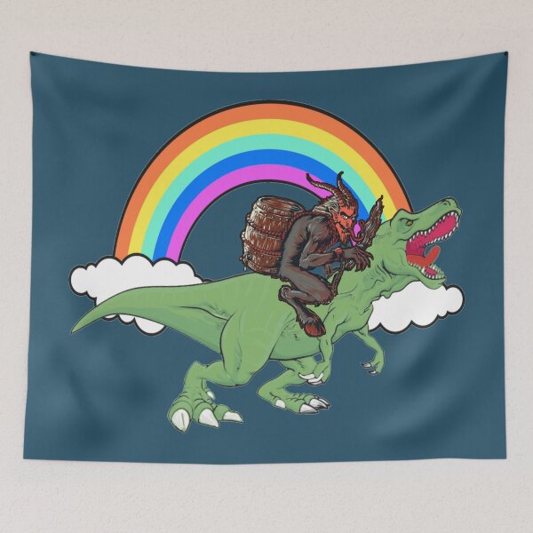 Item preview, Merry Krampus funny dinosaur ride designed and sold by SidTastic .