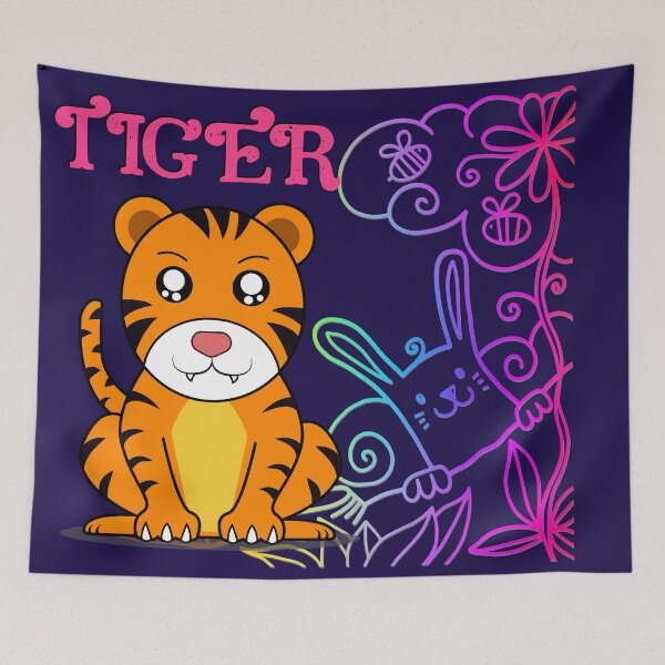 Item preview, TIGER | KAWAII TIGER | CHIBI TIGER designed and sold by NATUREZONE.