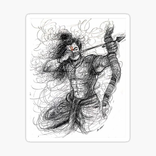 Ballpoint Pen Indian Ink Art  Shiva art Ganesha art Lord shiva sketch