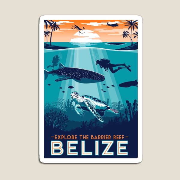 Belize Barrier Reef ocean sea  Sticker for Sale by seaberrydesignz