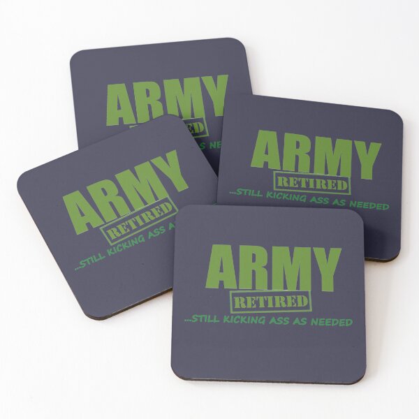 Item preview, ARMY Retired ...Still Kicking Ass as Needed designed and sold by CoupleCrafters.