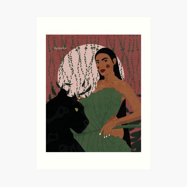 Zaya - woman and black panther illustration" Poster by odhara | Redbubble