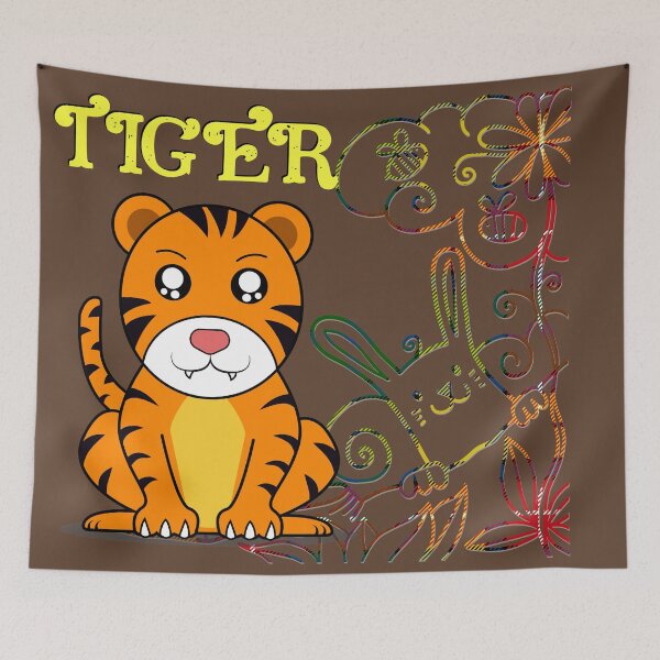 Item preview, TIGER | KAWAII TIGER | CHIBI TIGER designed and sold by NATUREZONE.