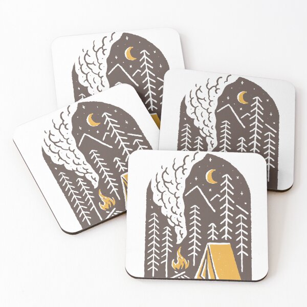 Item preview, Campfire in the Nature Monoline designed and sold by VerboShop.