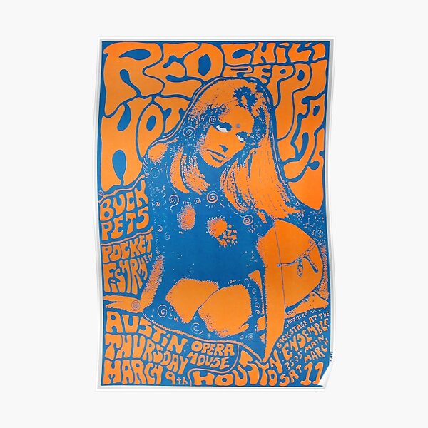 Music Band, Red Hot Chili Peppers Concert Poster