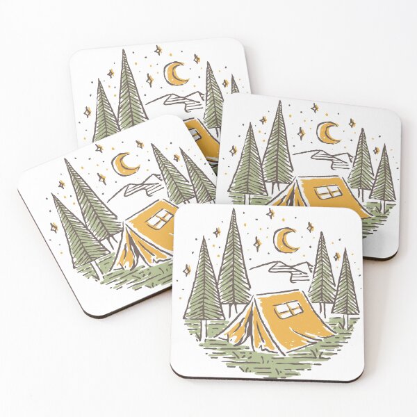 Item preview, Camping in Nature Line Monoline designed and sold by VerboShop.