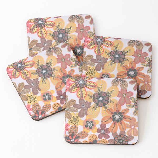 Item preview, Honey & Coffee Vintage Flowers designed and sold by Flower Rebel.