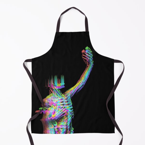 Item preview, Anatomical Skeleton Man Holding An Apple Glitch Art designed and sold by glitchhub.