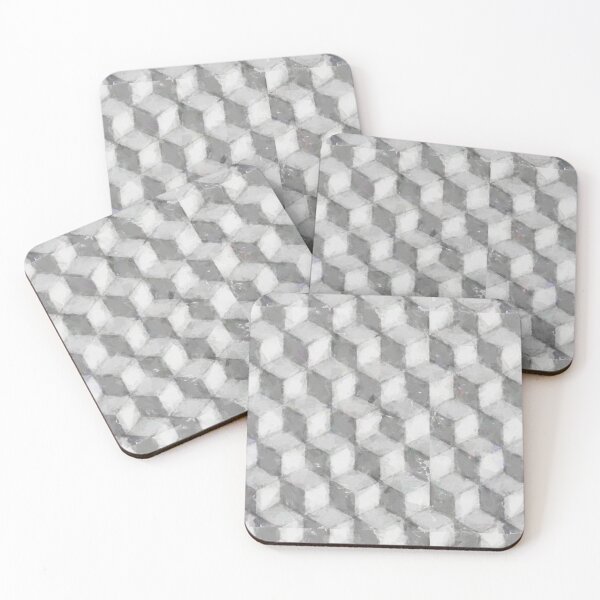 Item preview, brushed patterns gray iso cube designed and sold by Filigranas Digitales.