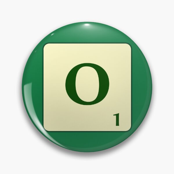 Ficha de Scrabble de la O de 1 punto Chapa