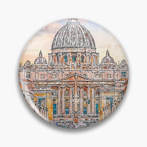 Item preview, Vatican in Rome Italy Watercolor designed and sold by VerboShop.