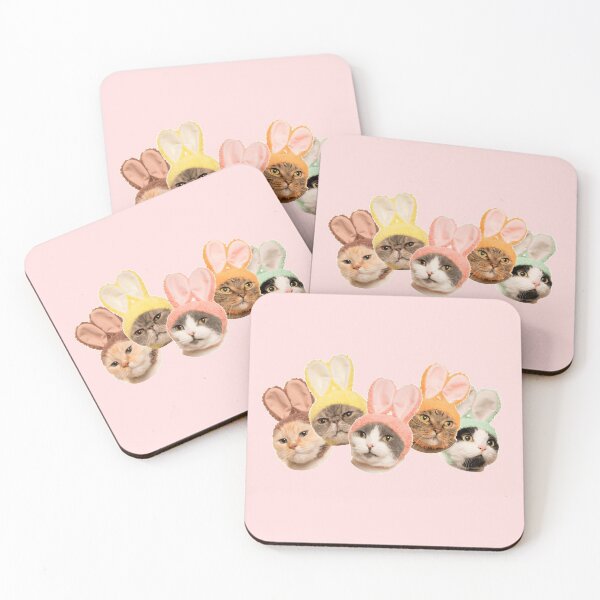 Item preview, cats in bunny hats designed and sold by promisesarelies.