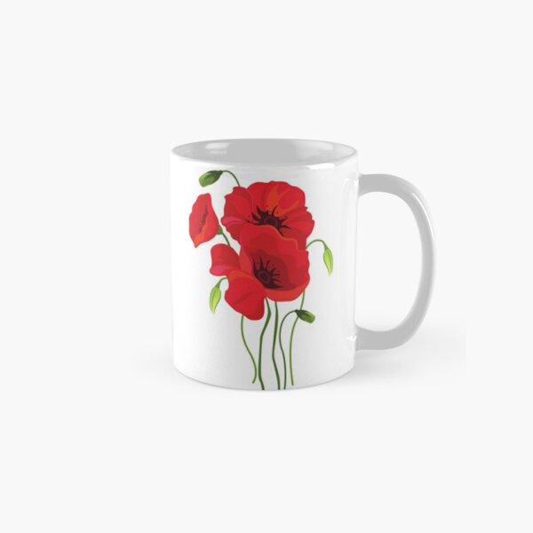 Nature: Red Poppy Modern Art Mug by Christopher Dina — CHRISTOPHER DINA