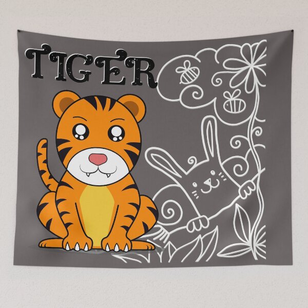 Item preview, TIGER | KAWAII TIGER | CHIBI TIGER designed and sold by NATUREZONE.