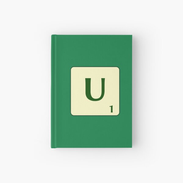 Ficha de Scrabble de la U de 1 punto Cuaderno de tapa dura