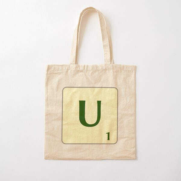 Ficha de Scrabble de la U de 1 punto Bolsa de algodón