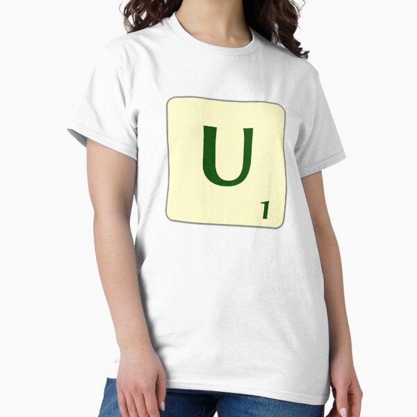 Ficha de Scrabble de la U de 1 punto Camiseta clásica