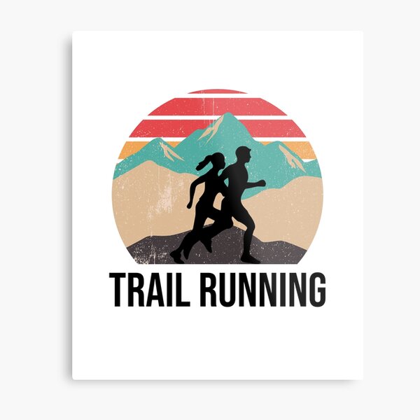 Trail Running Metal Print