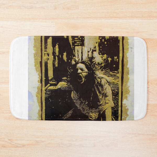 Item preview, Ocher woodcut of girl screaming in the street, street madness, melancholy, rage, feelings on the surface, exorbitant ego designed and sold by Mariuki Flow.