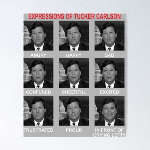 Item preview, Expressions of Tucker Carlson designed and sold by pelsolarala.
