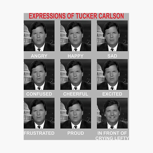 Item preview, Expressions of Tucker Carlson designed and sold by pelsolarala.