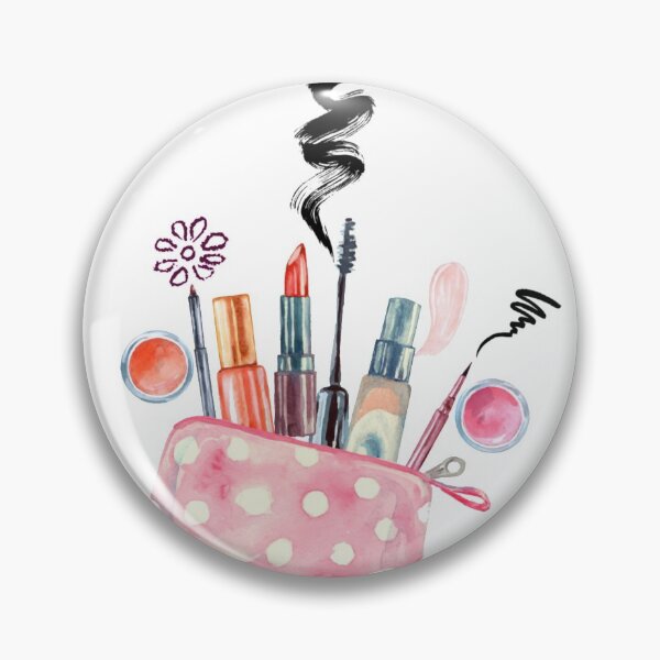 Item preview, Make-up bag watercolor art designed and sold by annarosestudio.