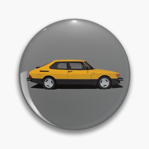 Item preview, Saab 900 Turbo Aero - yellow - illustration designed and sold by knappidesign.