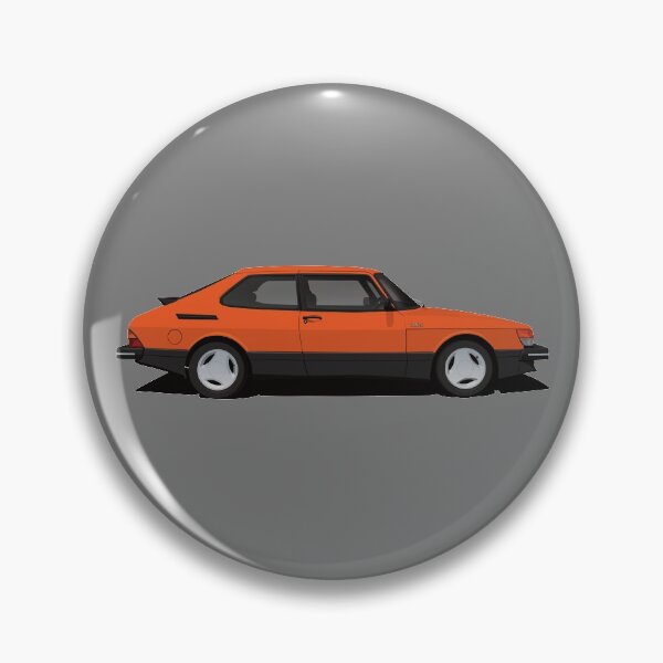 Item preview, Saab 900 Turbo Aero - orange - illustration designed and sold by knappidesign.