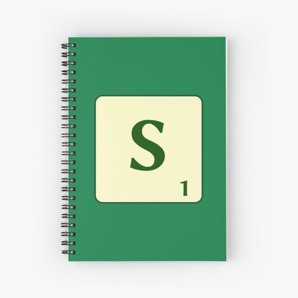Ficha de Scrabble de la S de 1 punto Cuaderno de espiral