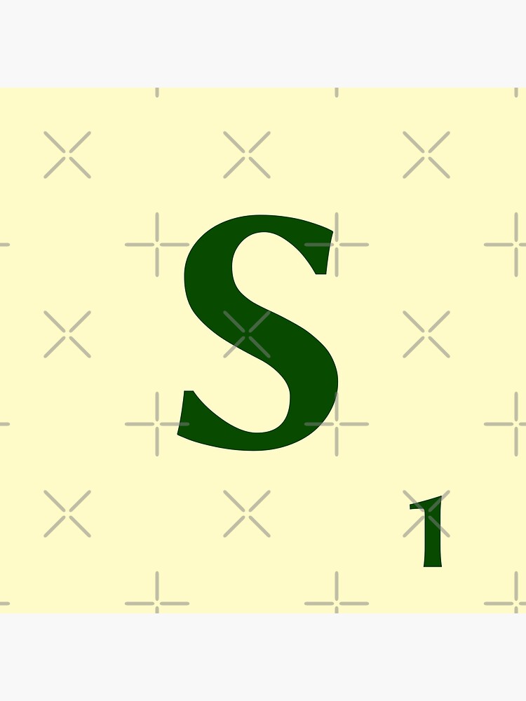 Imagen 4 de 4, Cojín con la obra Ficha de Scrabble de la S de 1 punto, diseñada y vendida por fgrdisseny.