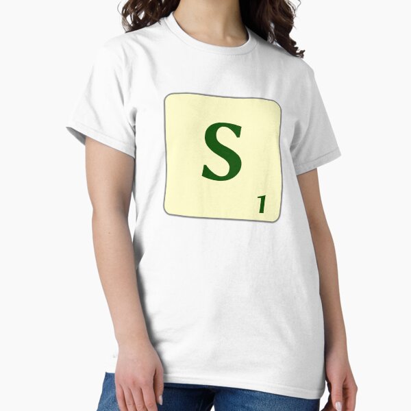 Ficha de Scrabble de la S de 1 punto Camiseta clásica