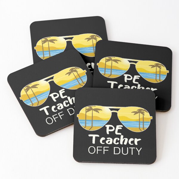 Item preview, PE Teacher Off Duty Sunglasses Beach Sunset Gift T-Shirt designed and sold by colortrends.