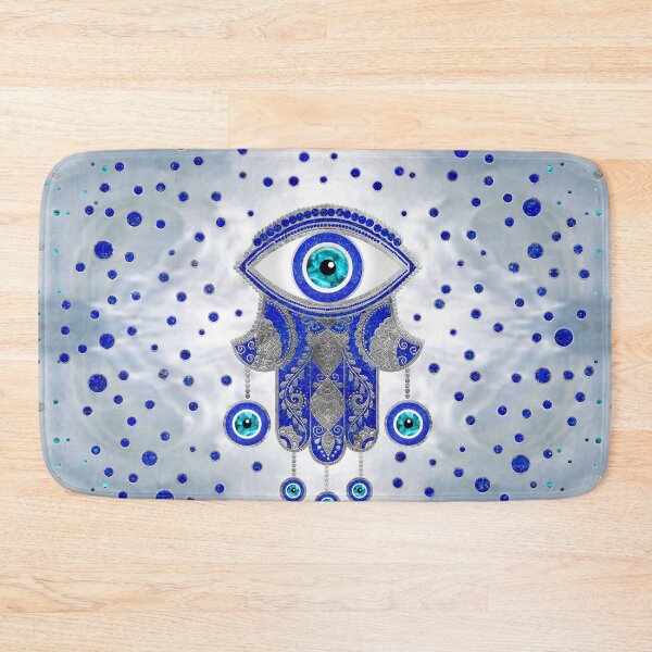 Item preview, Hamsa Hand -Hand of Fatima Lapis Lazuli and Silver designed and sold by k9printart.