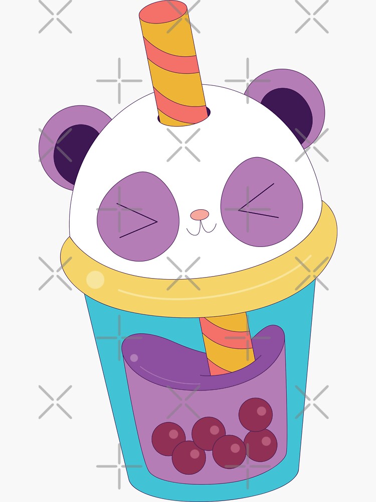"Kawaii Bubble Tea Panda" Sticker for Sale by DigiAesthetics Redbubble